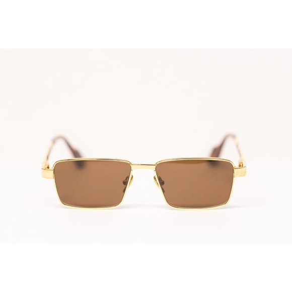 24k Gold Unisex Square Angled Sunglasses - Delixs Thales DX005 01 VP06